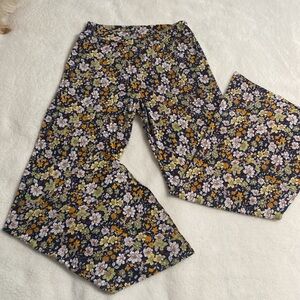 Floral Boho Natural Life flared leg pants.  Medium